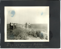 Indian Warriors Ride Toward Custer Hill