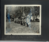 Native Americans in Traditional Dress; First in Line- Chief White Bull