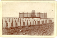 Rows of Headstones Near the Custer Monument