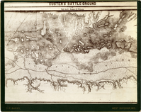 Topographic Map of 'Custer's Battle-Ground' by Topographic Assistant James E. Wilson