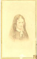 Portrait in Bust View of Elizabeth Bacon Custer with Tinted Cheeks