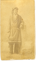 Studio Portrait of an Unidentified Native American Man in Decorated Robe