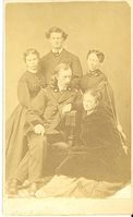 Group Portrait of George Armstrong Custer, Elizabeth Bacon Custer, and Two Richmond Sisters