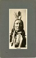 Long Dog, Lakota, Wearing a Pronged Hairpiece