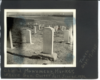 Marble Marker to Gen. Custer with a Chipped Corner