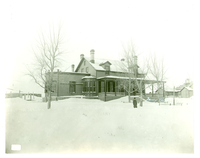 General George Armstrong Custer Home in the Snow, Fort Abraham Lincoln, North Dakota