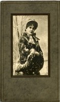 Young Woman in Fur Coat and Bonnet