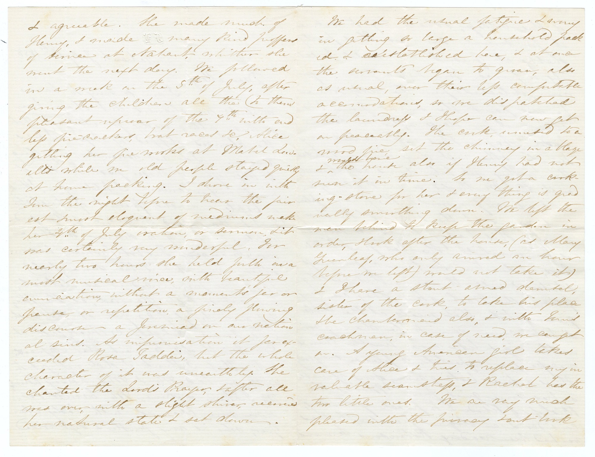 Manuscript letter