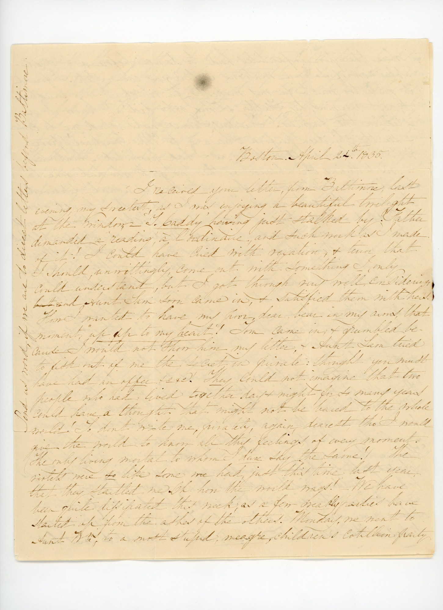 Manuscript letter