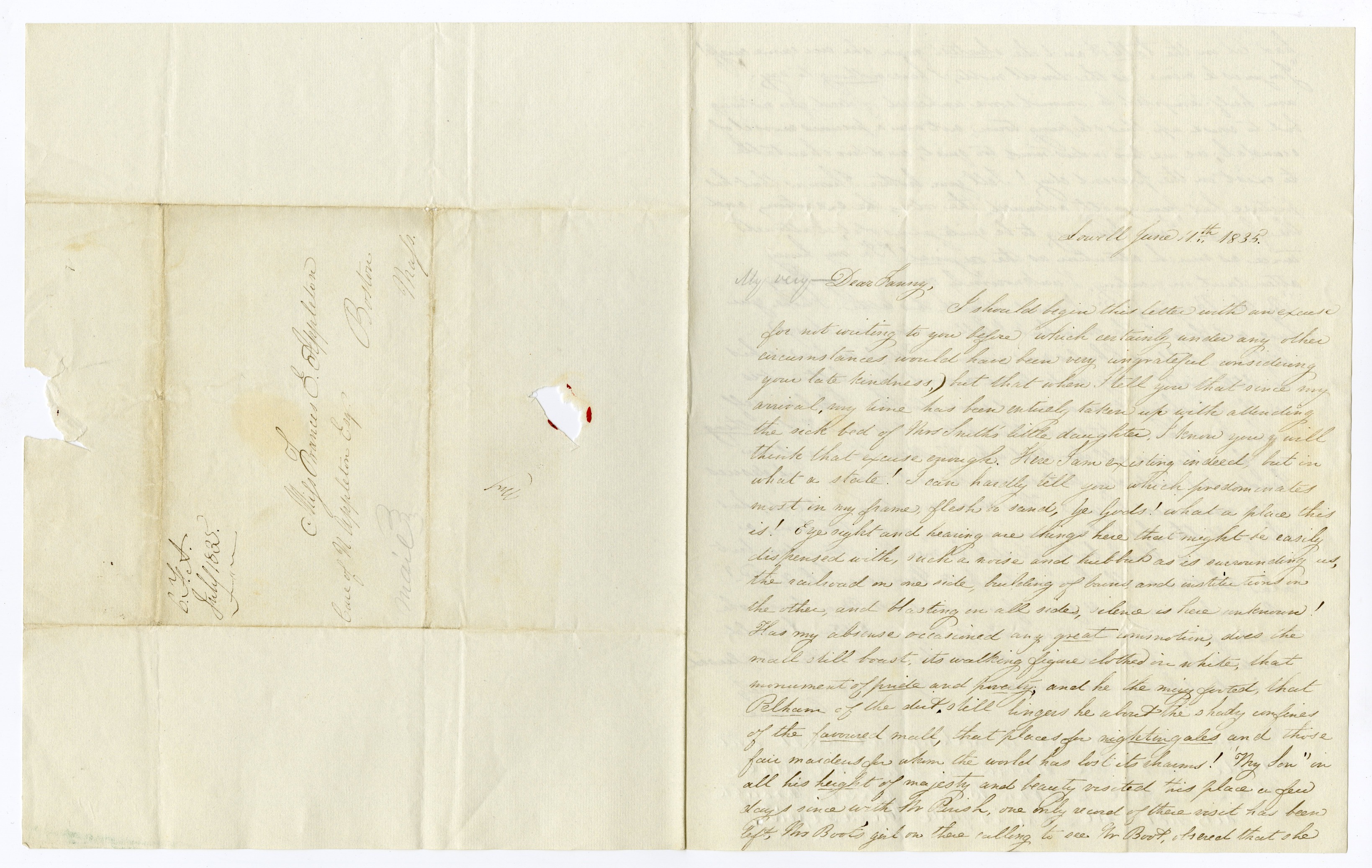 Manuscript letter