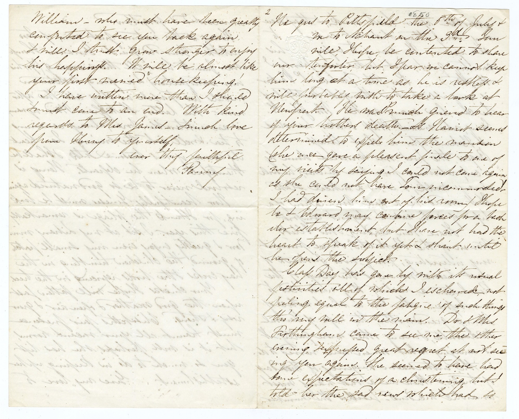 Manuscript letter