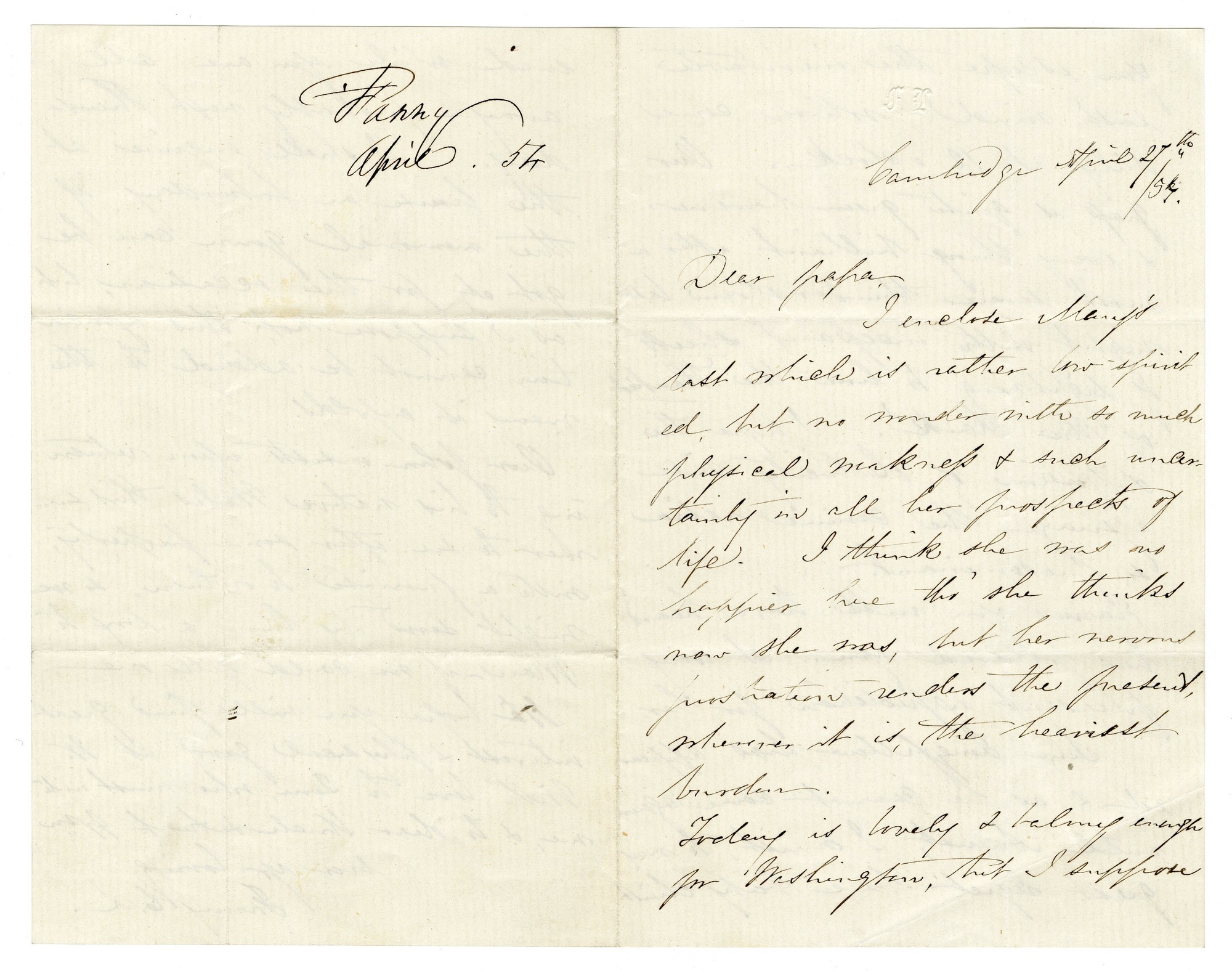 Manuscript letter