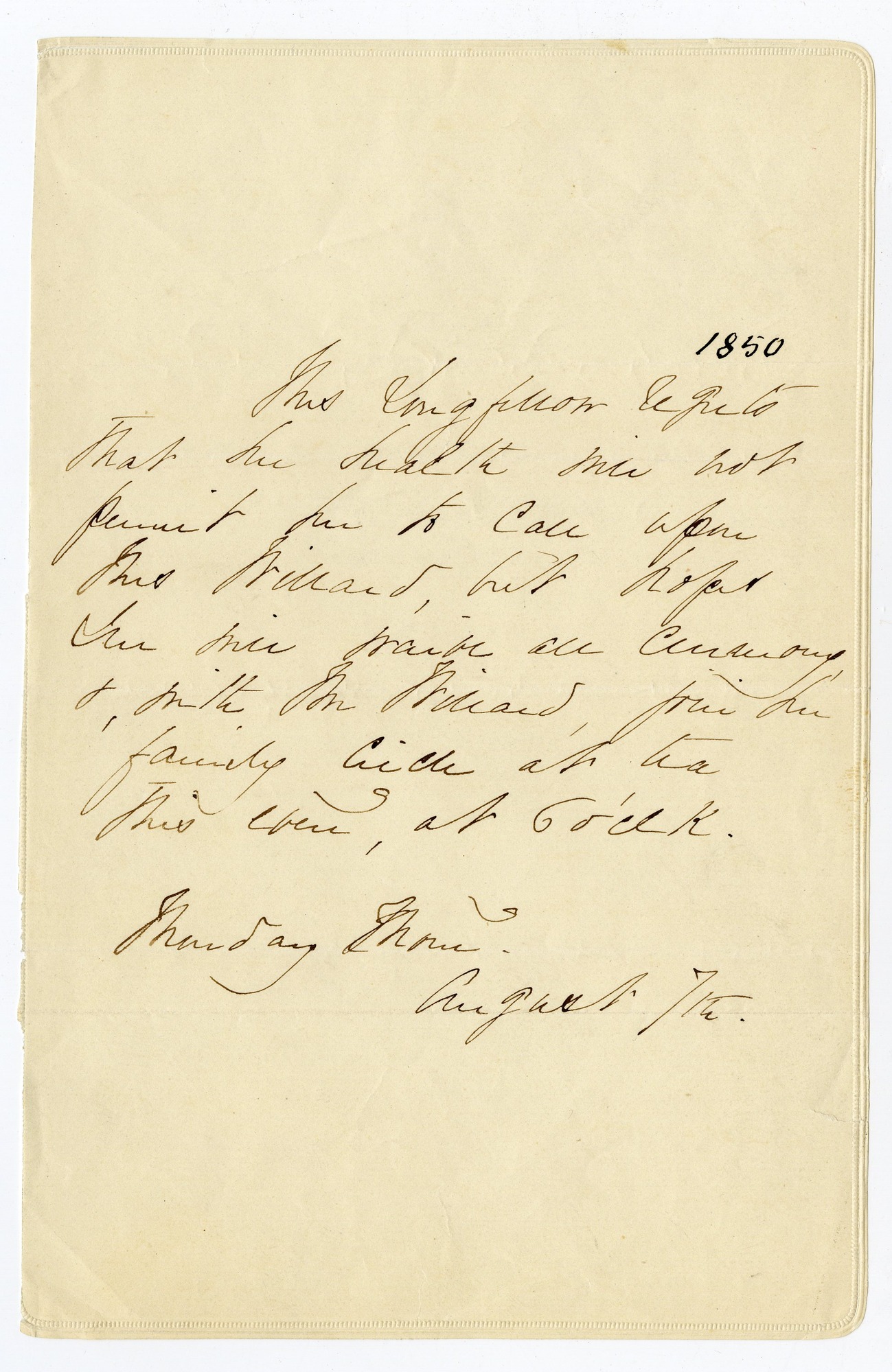 Manuscript letter