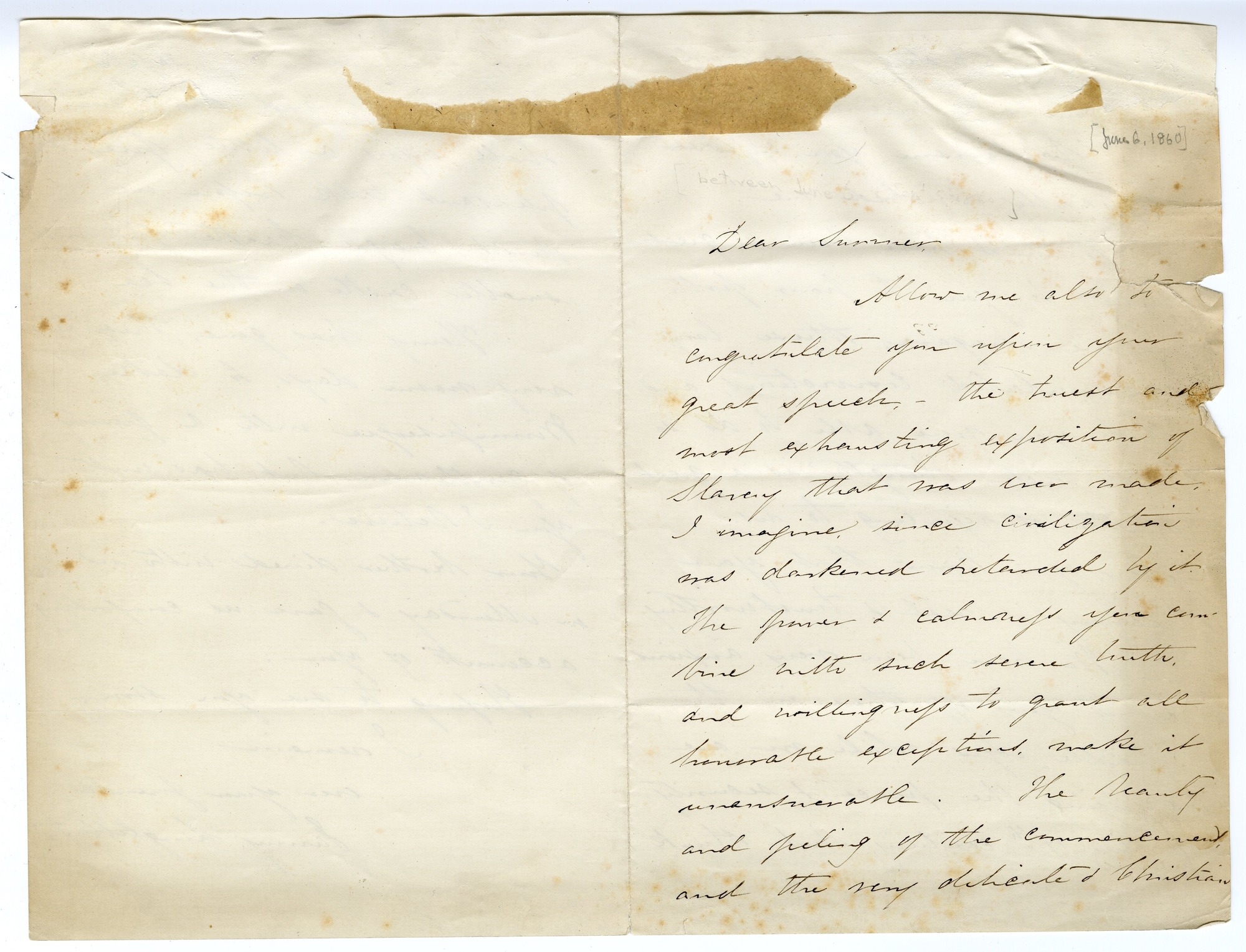 Manuscript letter