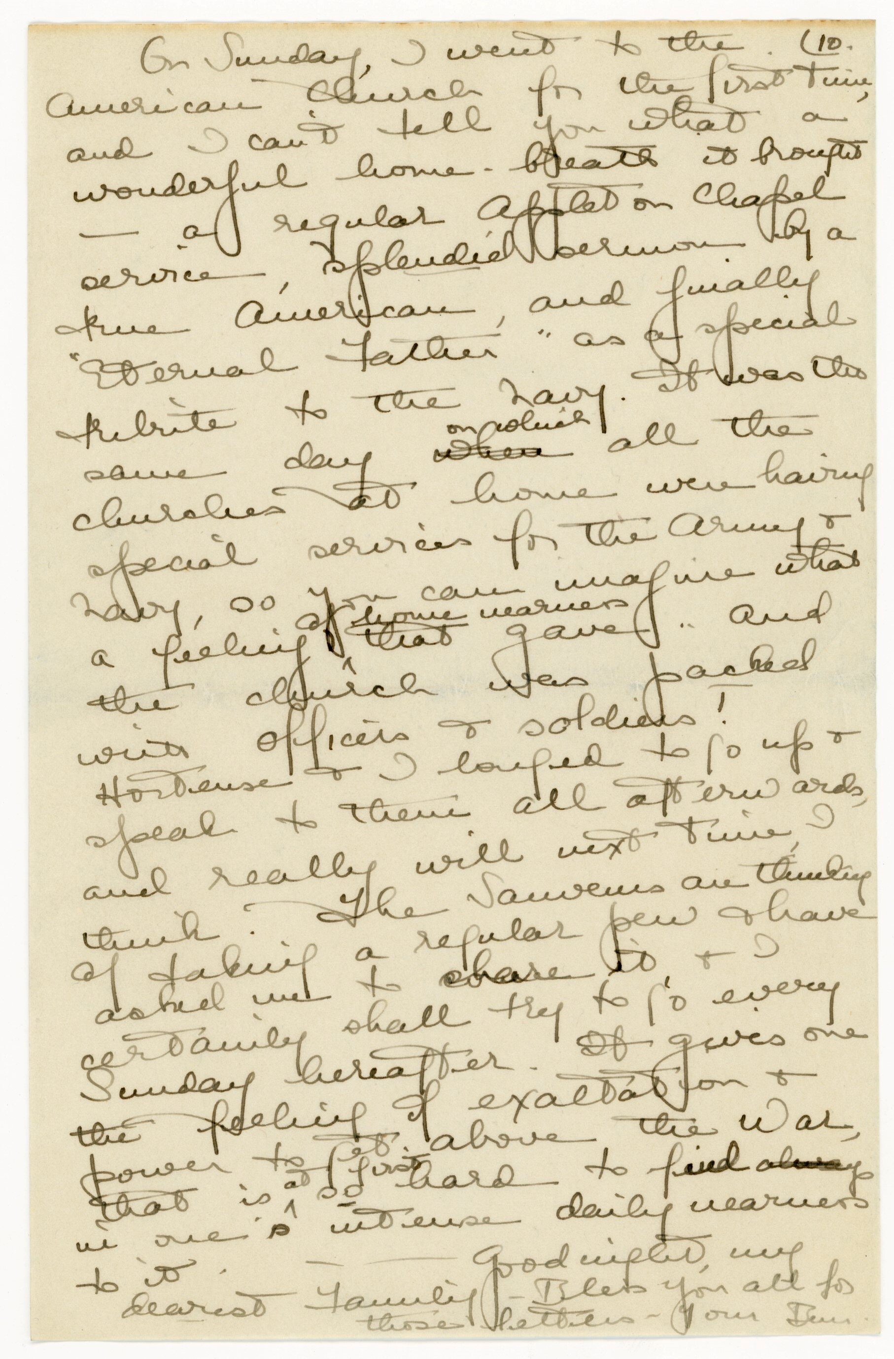 Manuscript letter