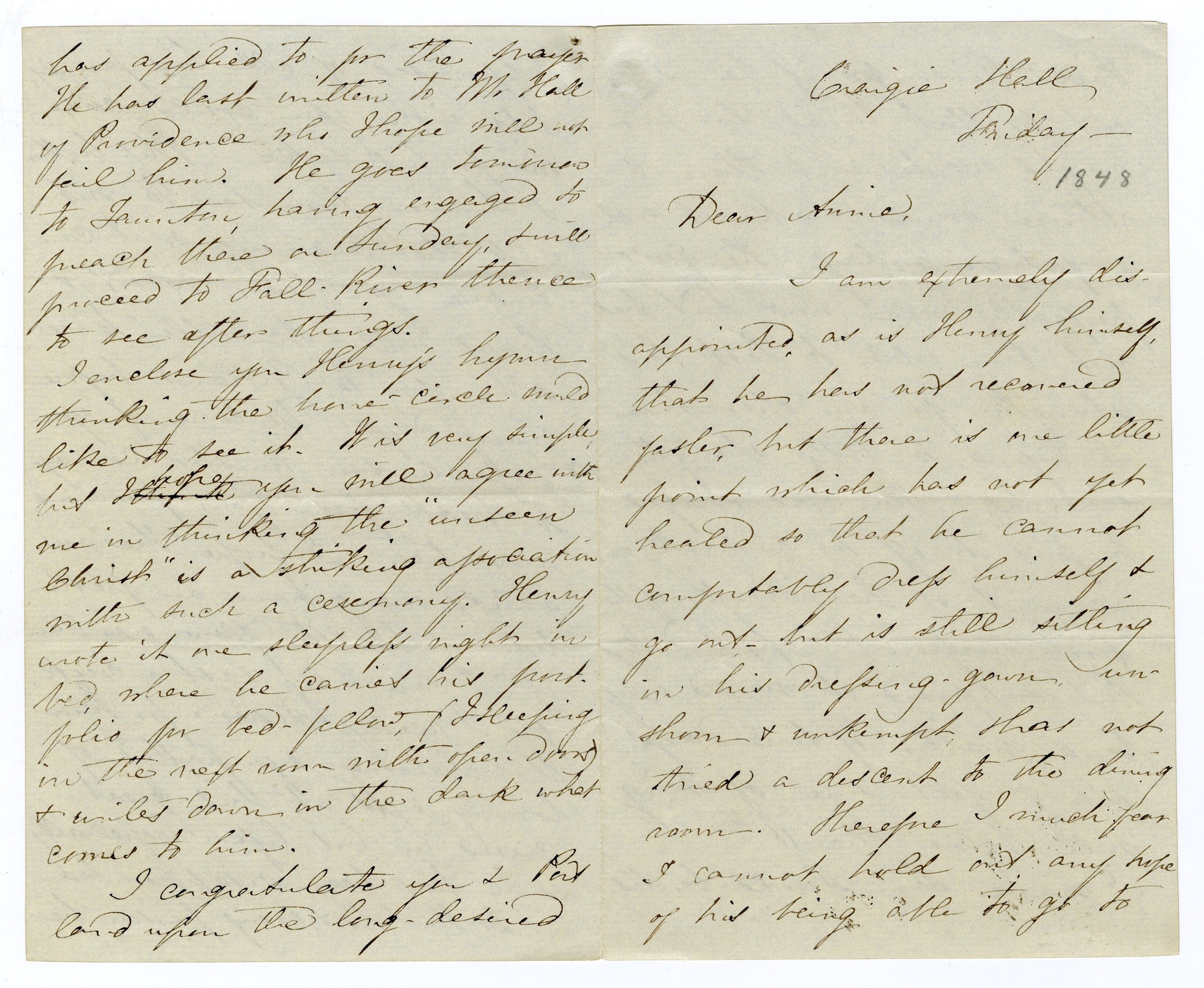 Manuscript letter