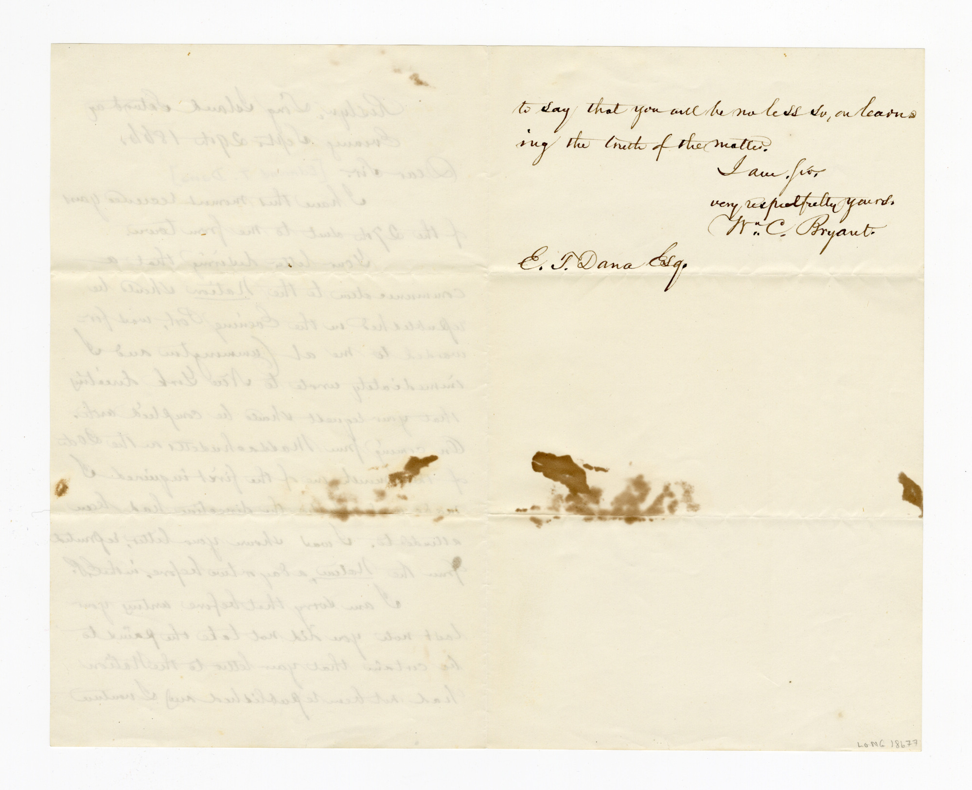 Manuscript letter