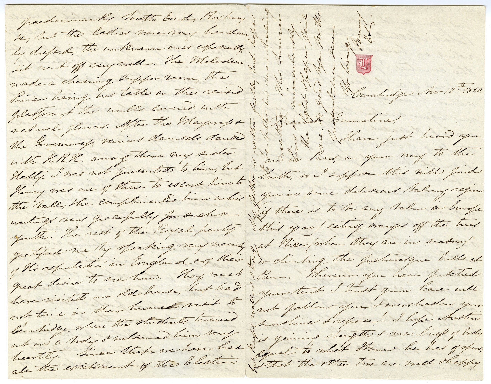 Manuscript letter