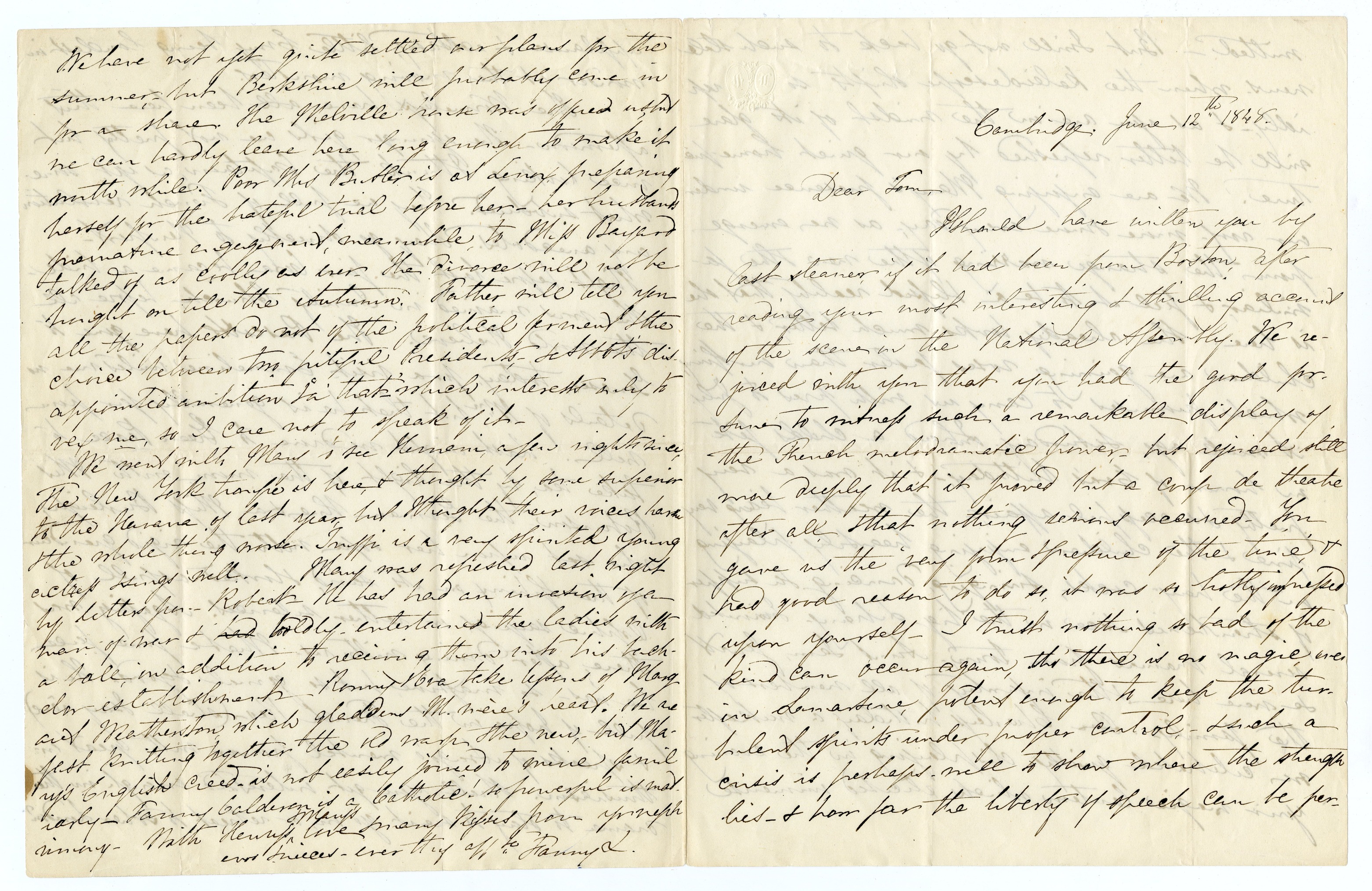 Manuscript letter