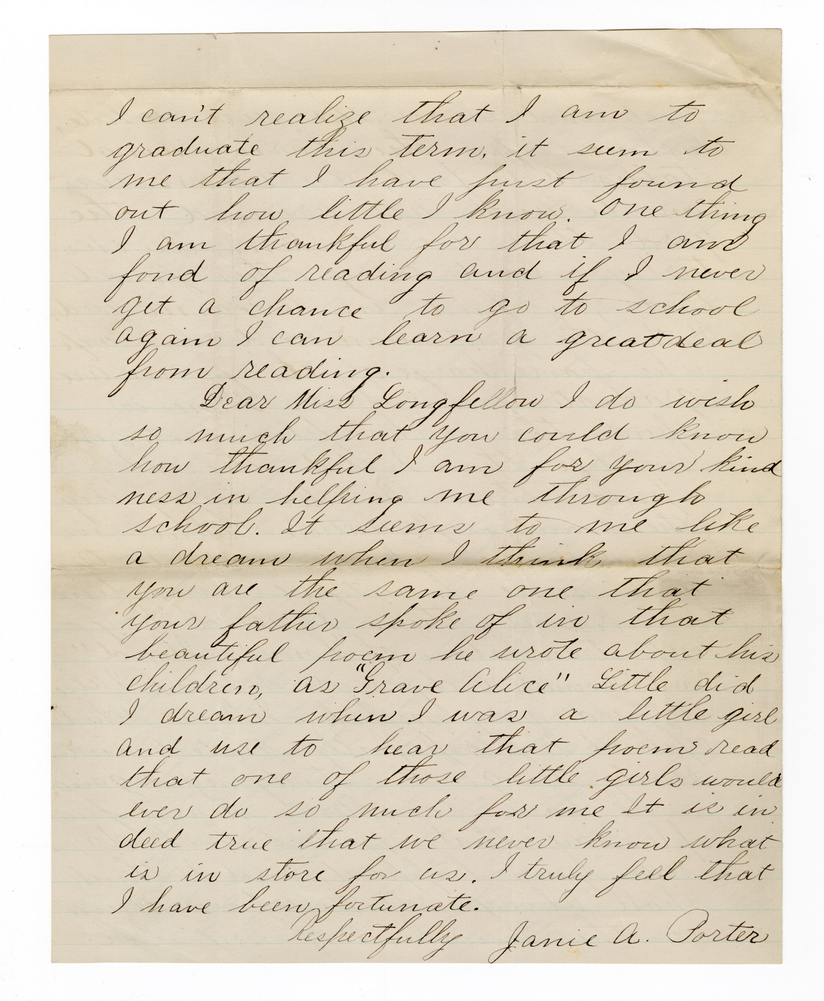 Manuscript letter