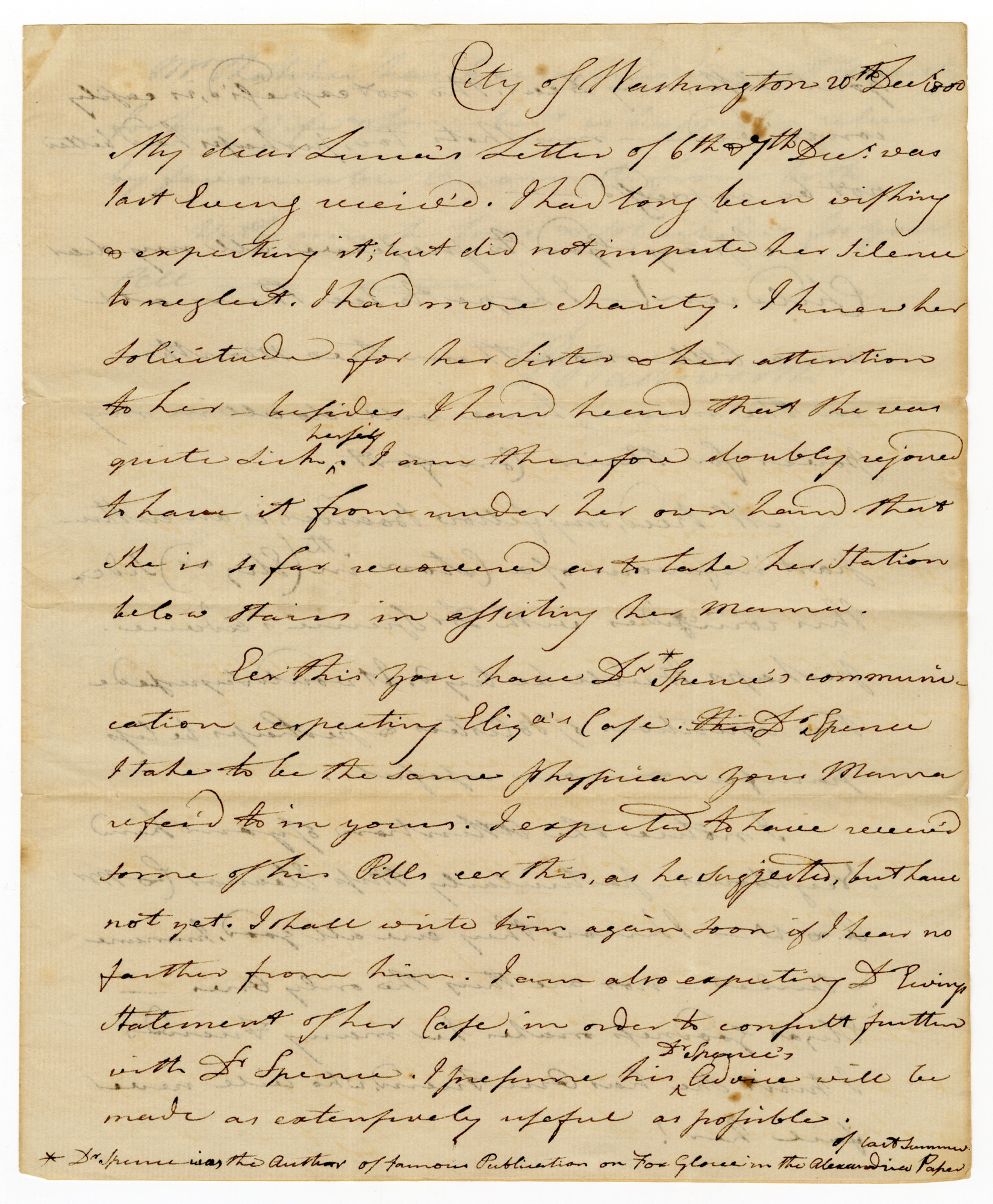 Manuscript letter