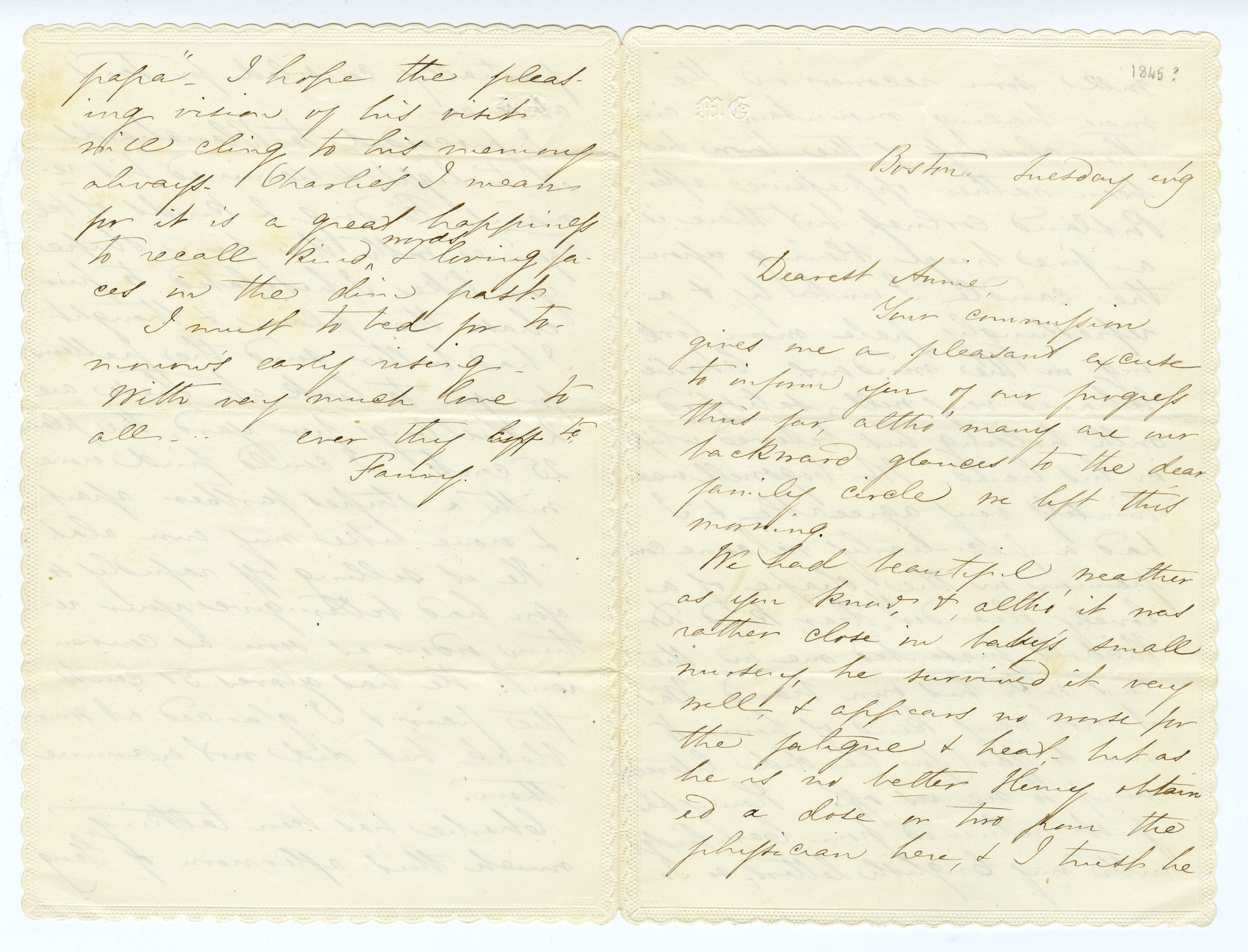Manuscript letter