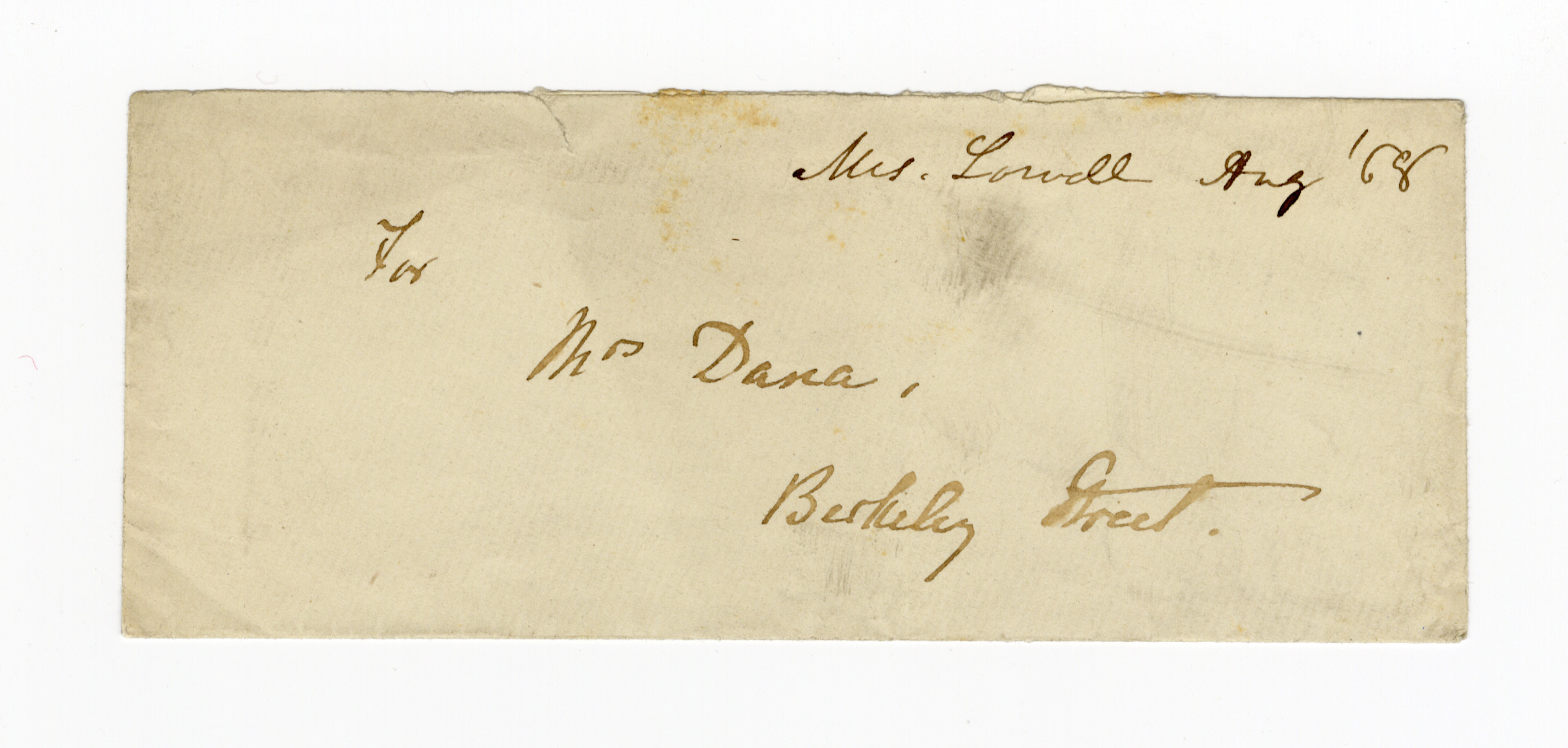 Manuscript letter envelope