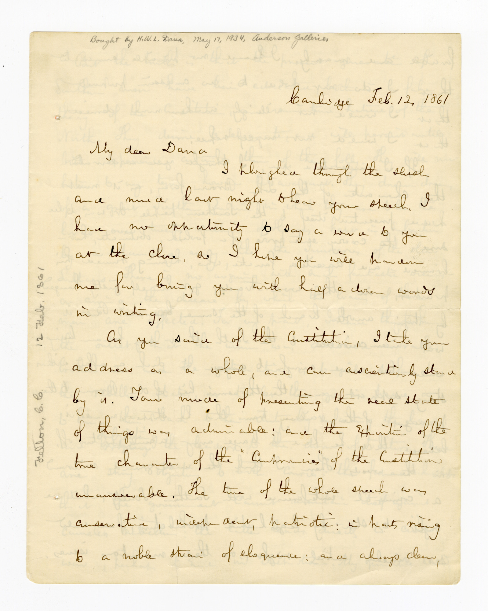Manuscript letter