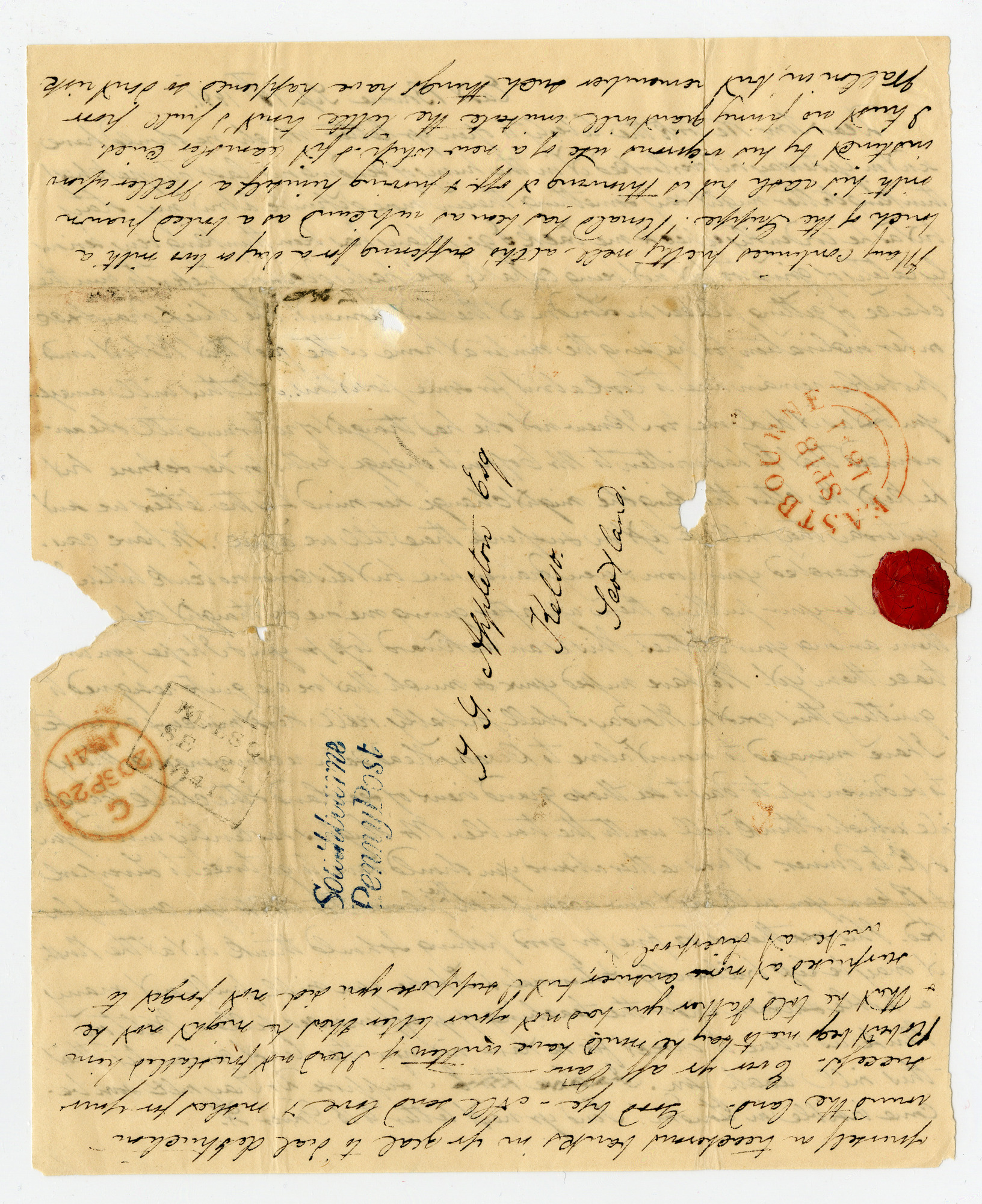 Manuscript letter