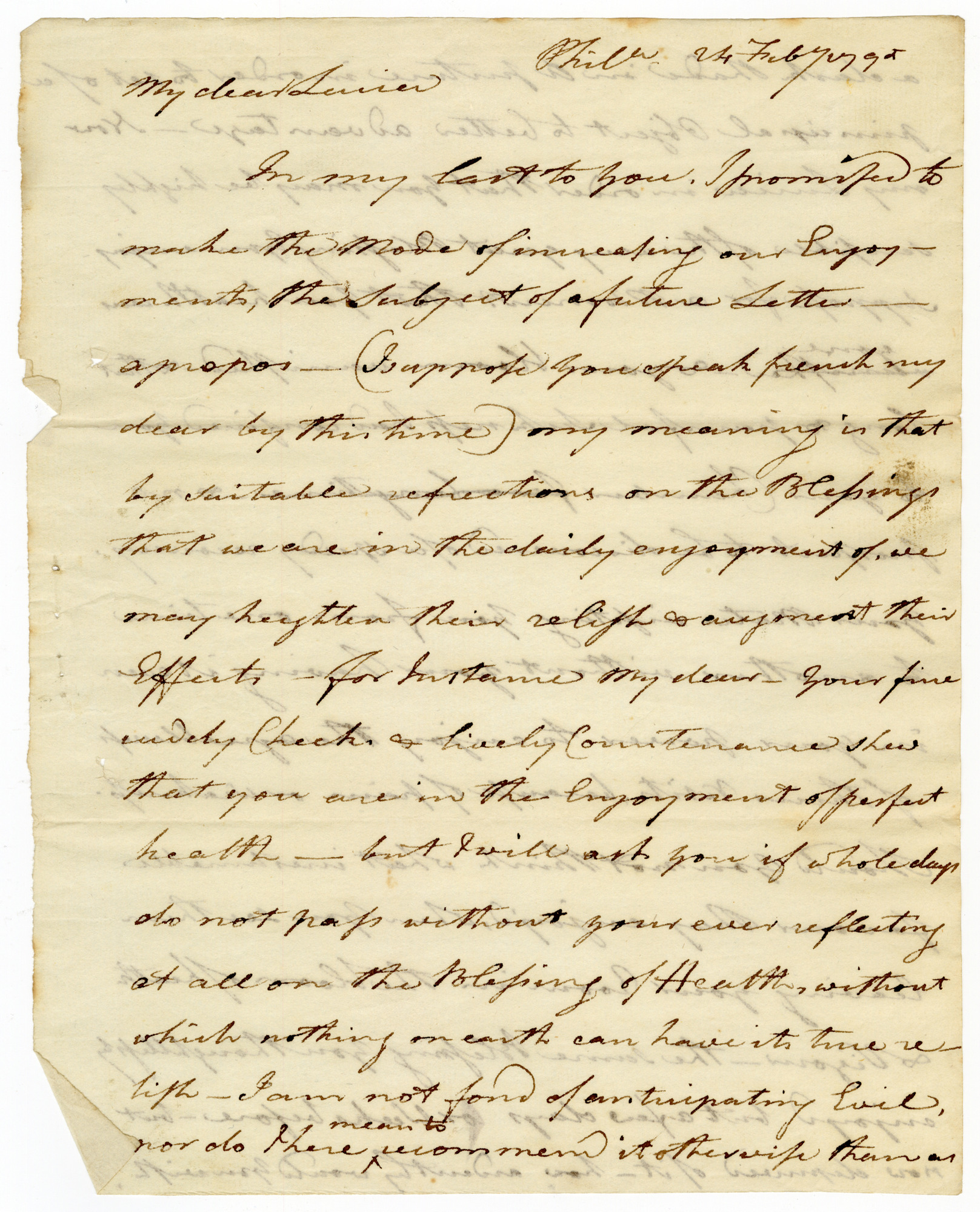 Manuscript letter