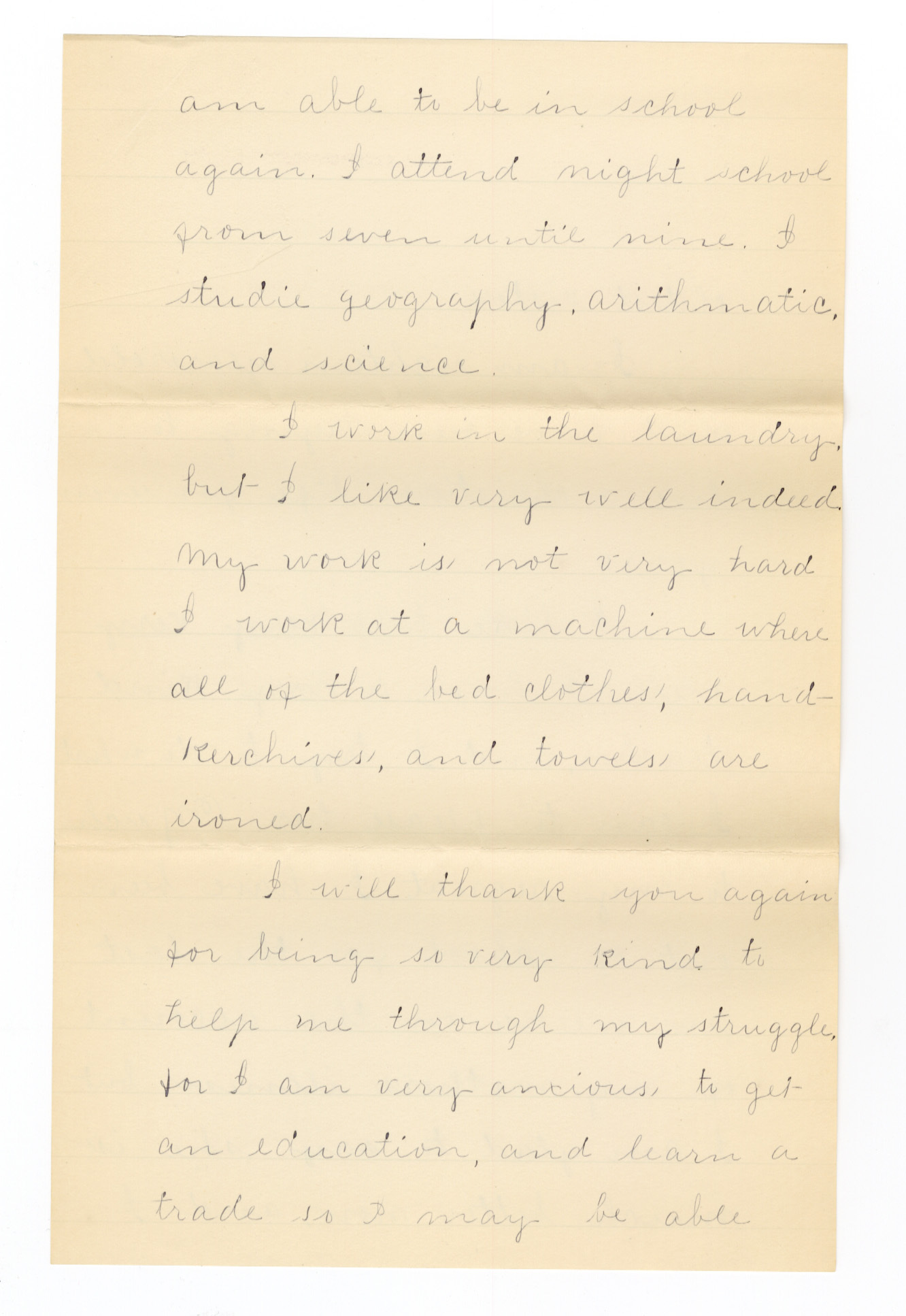 Manuscript letter