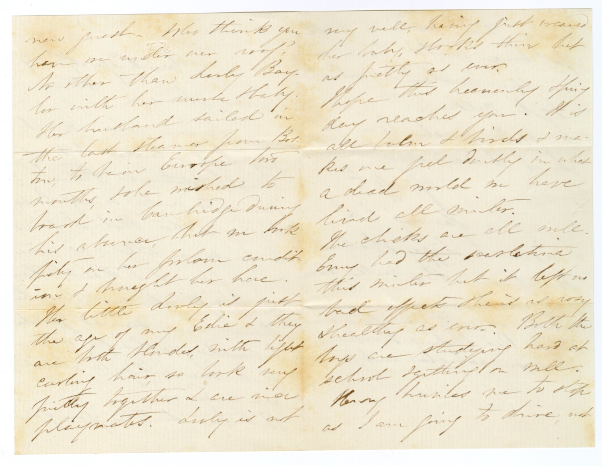 Manuscript letter