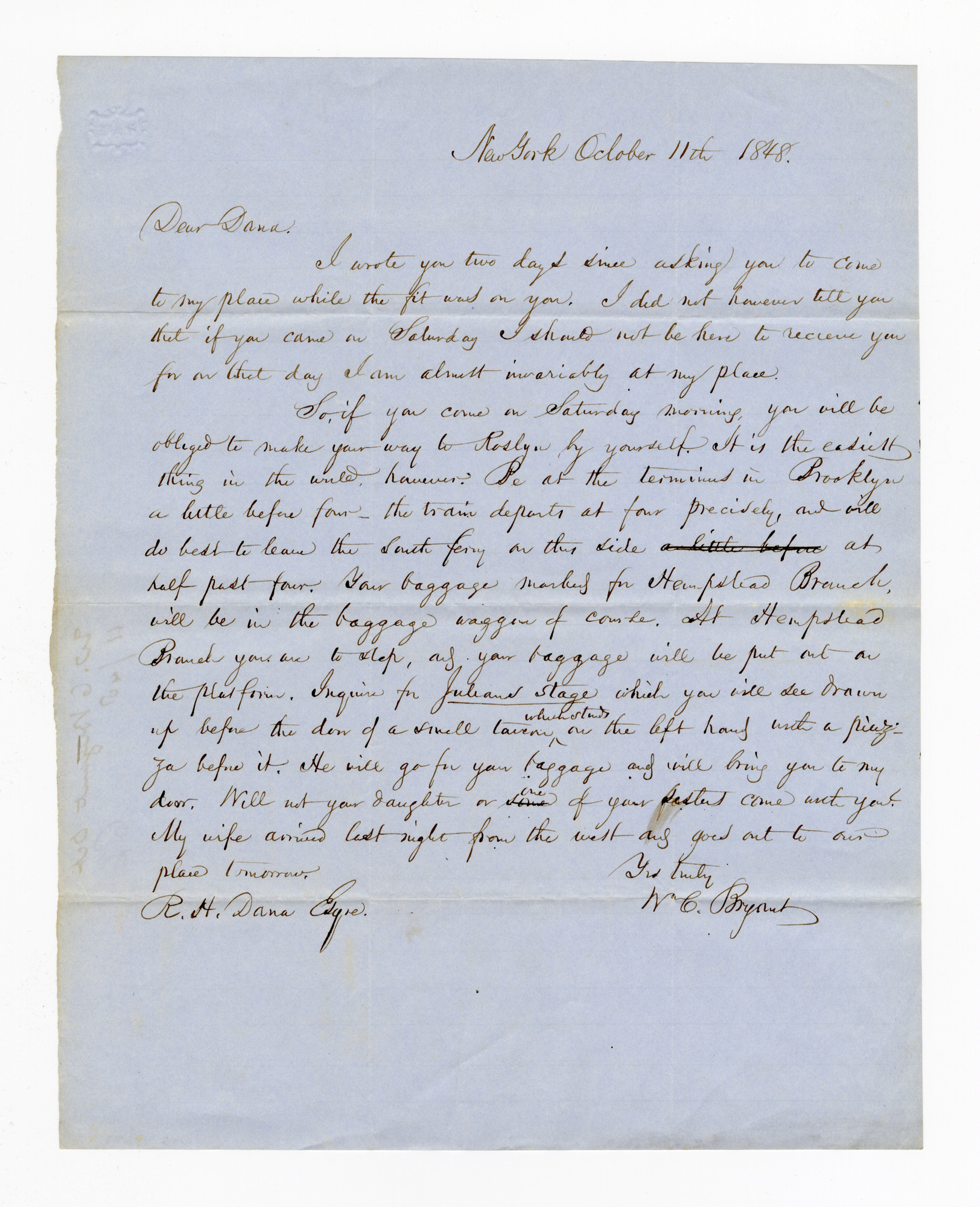 Manuscript letter