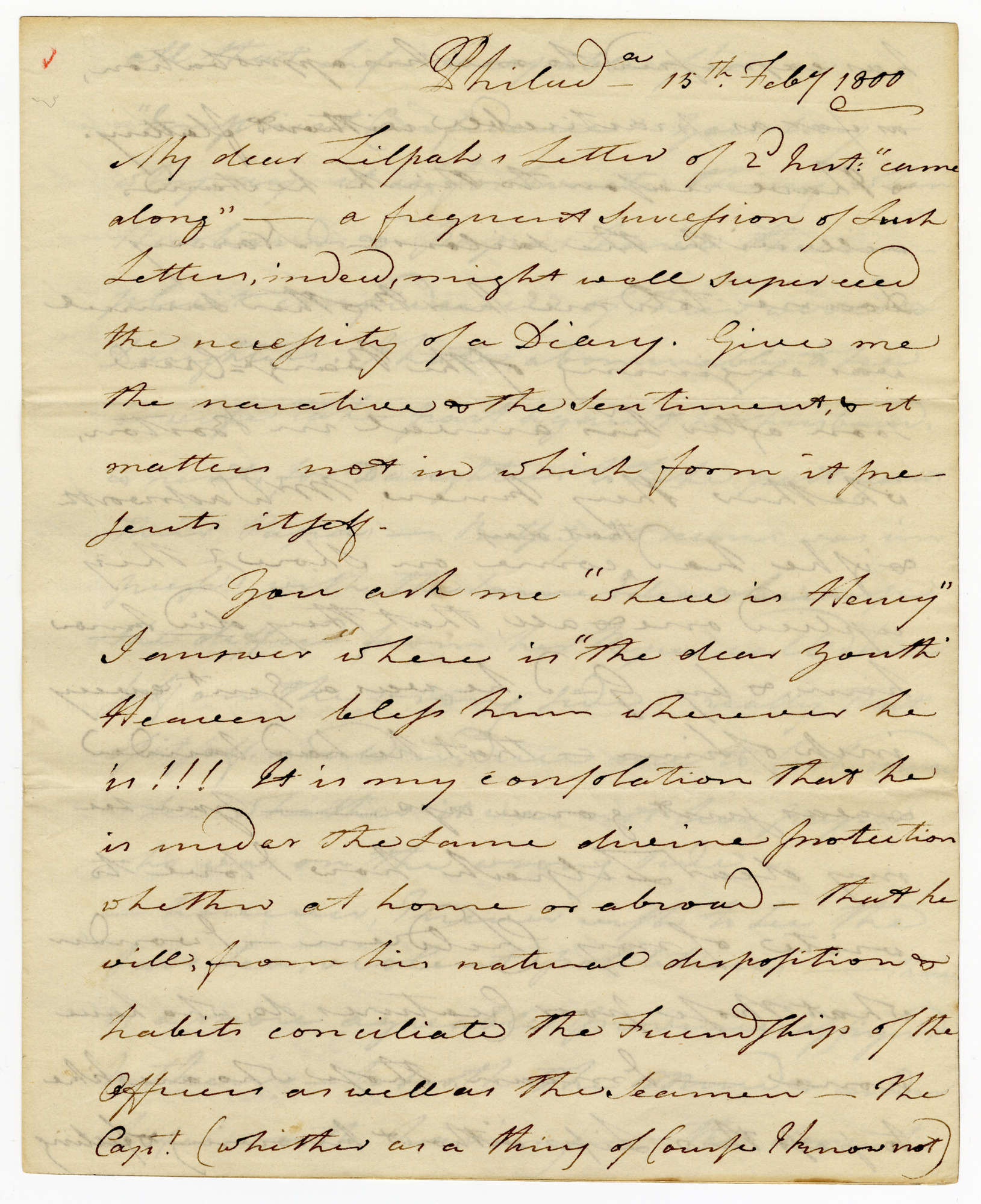 Manuscript letter