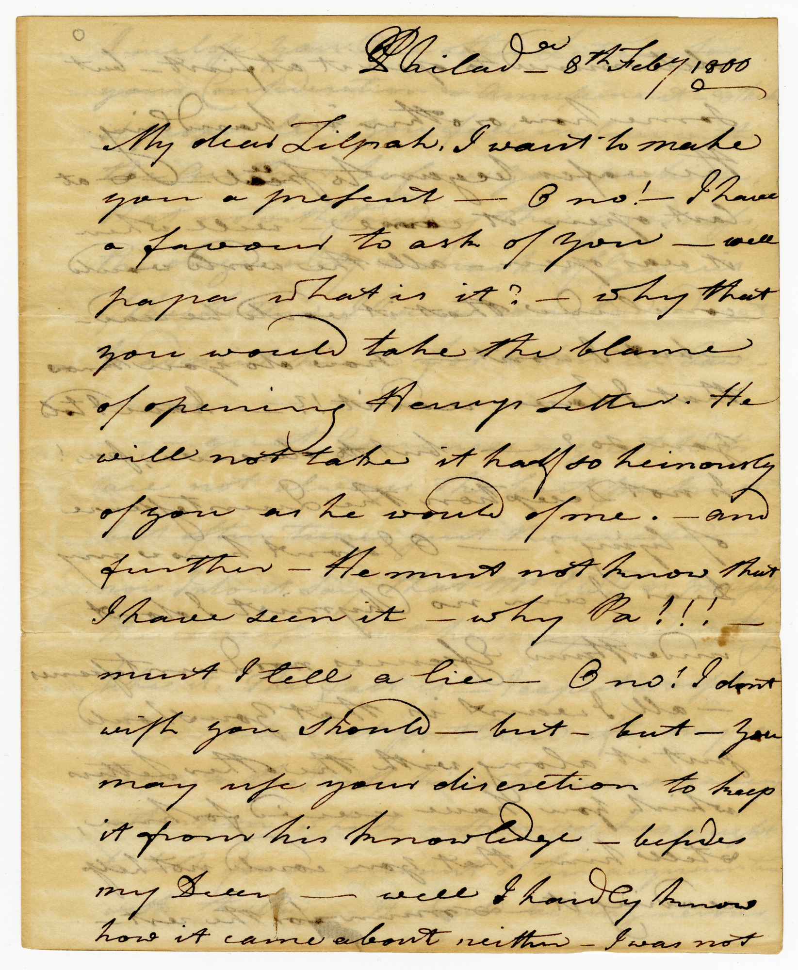 Manuscript letter