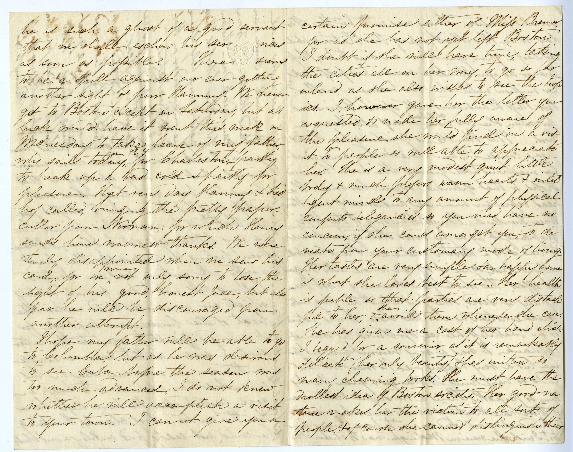 Manuscript letter