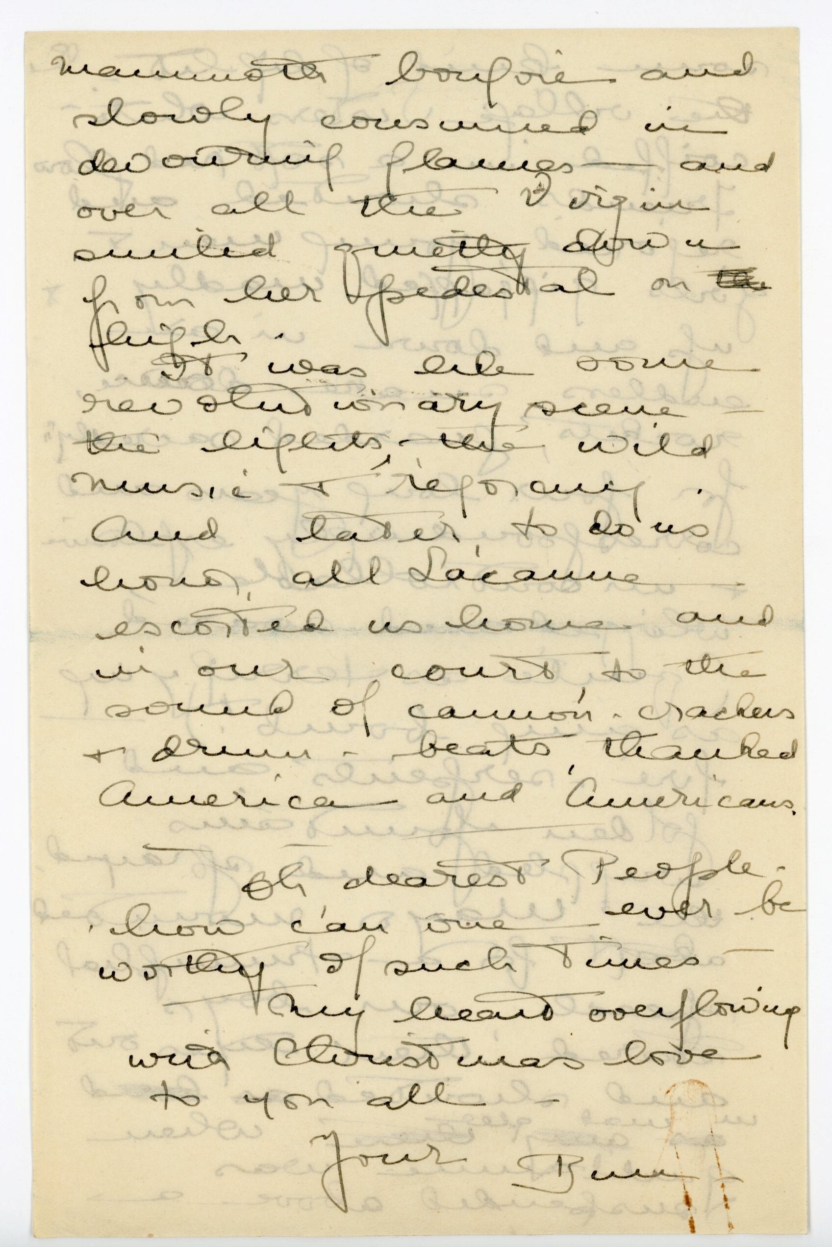 Manuscript letter
