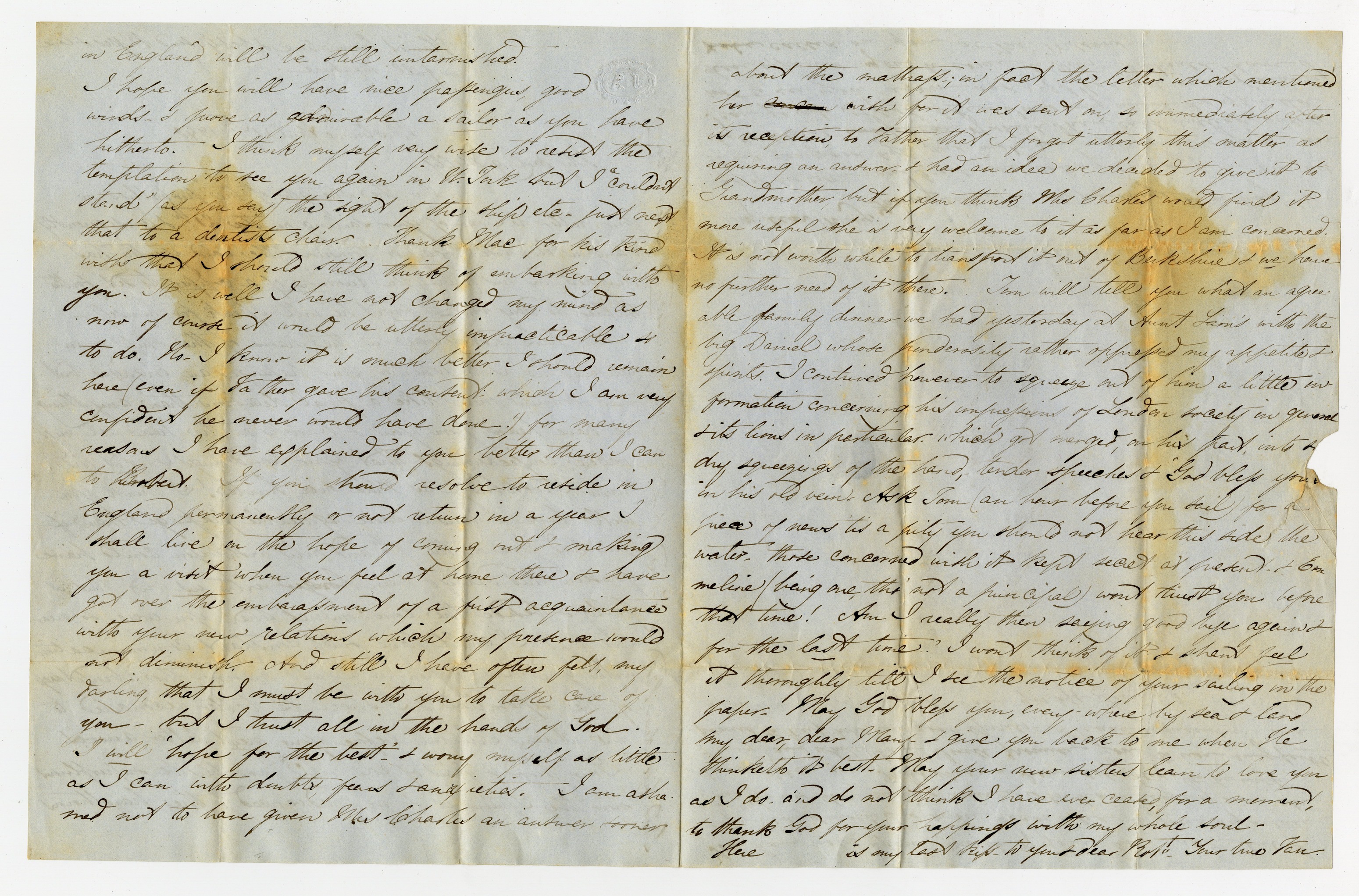 Manuscript letter