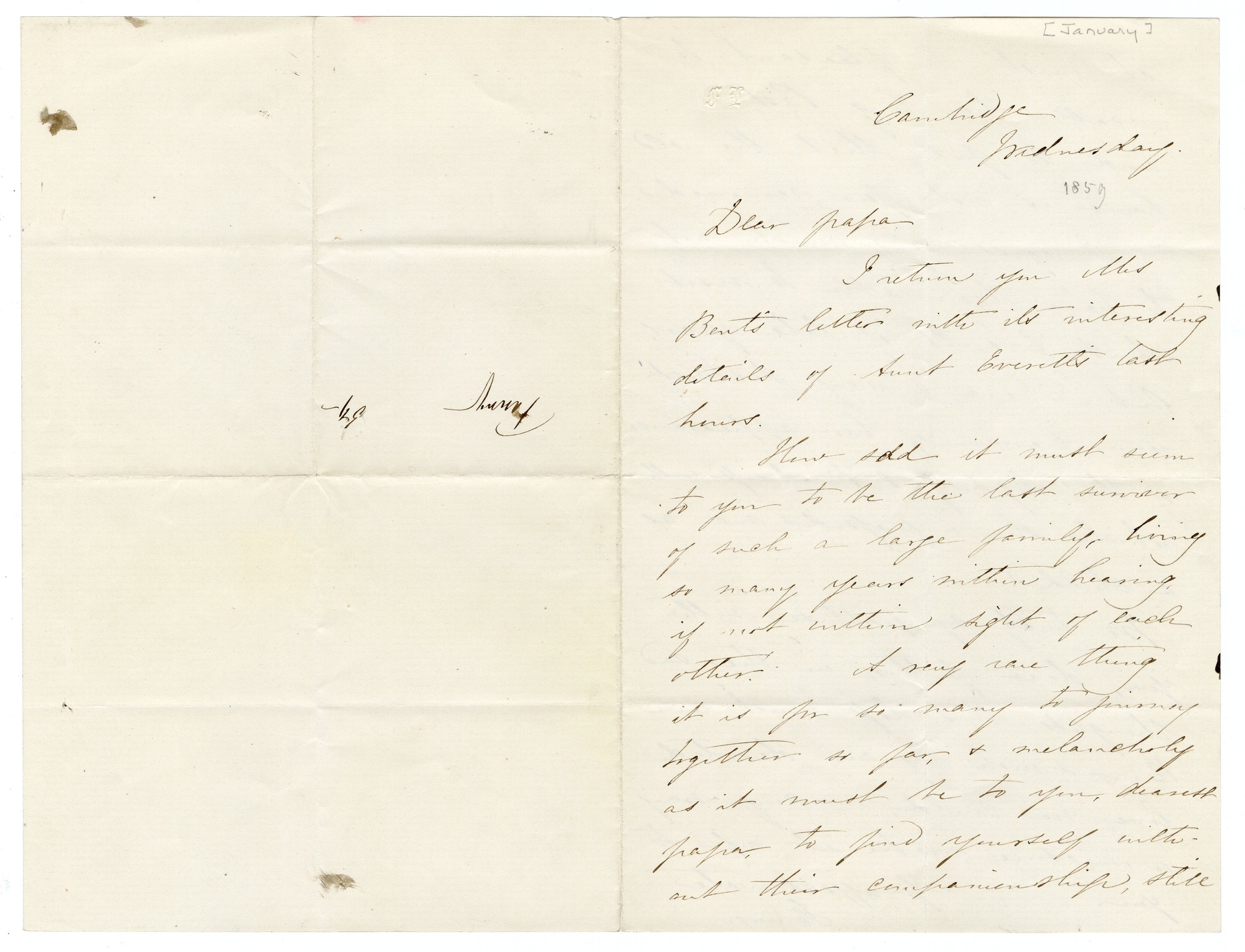 Manuscript letter