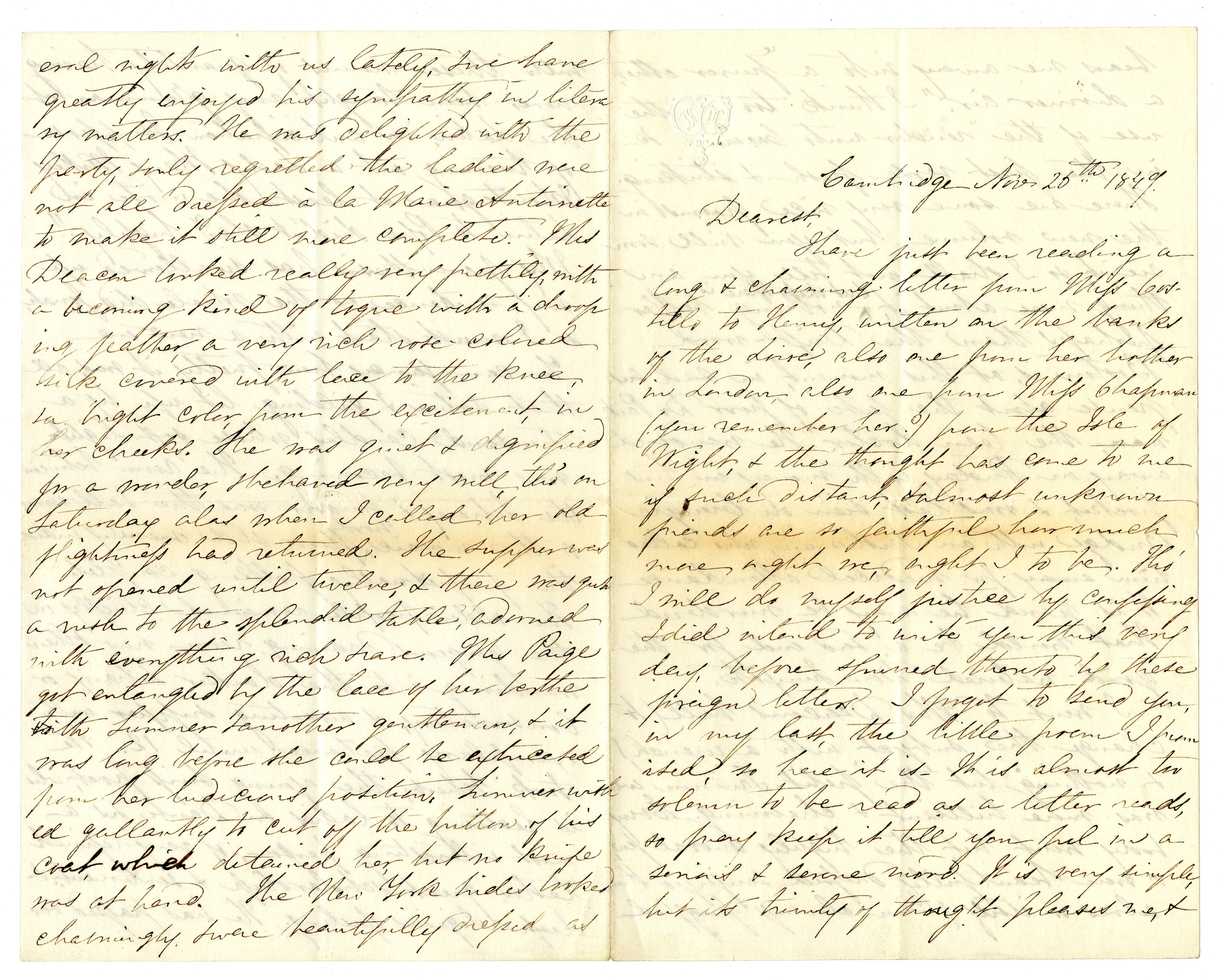 Manuscript letter