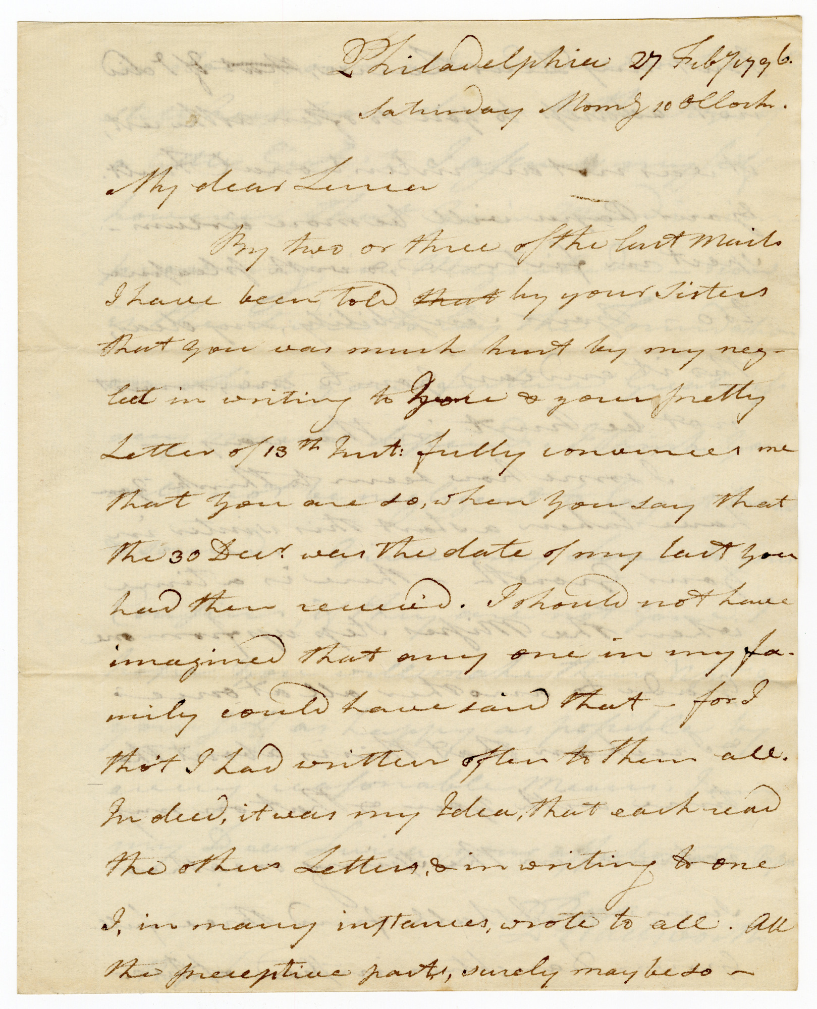 Manuscript letter