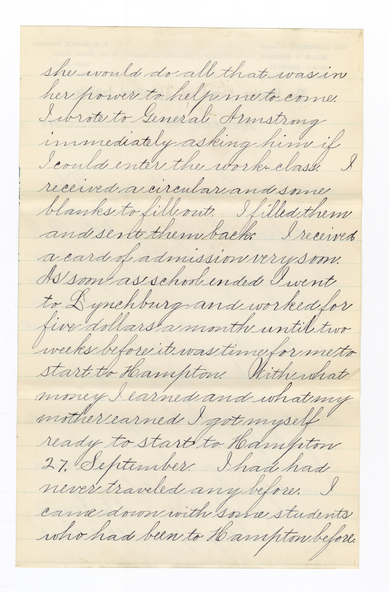 Manuscript letter