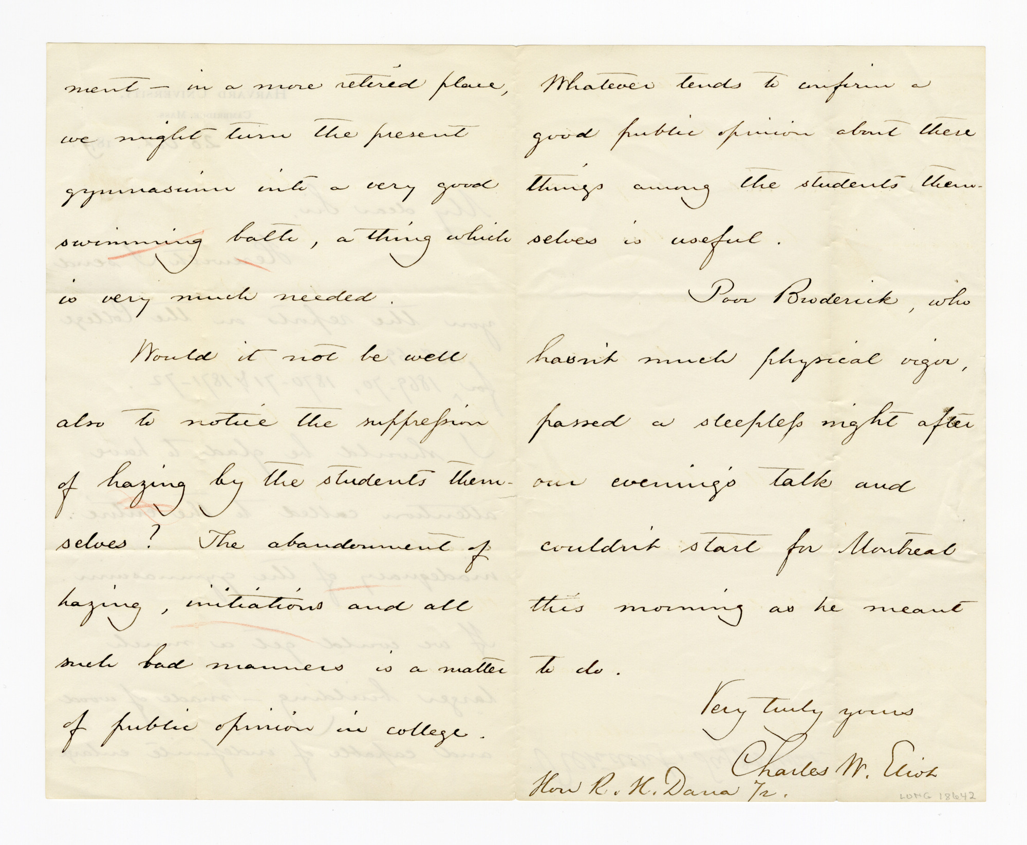 Manuscript letter