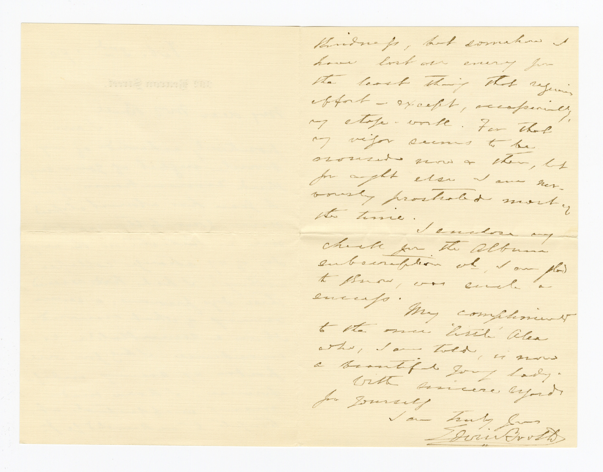 Manuscript letter