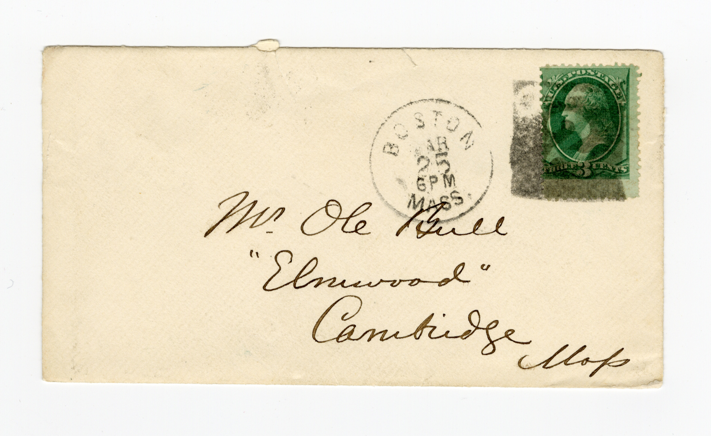 Manuscript letter envelope