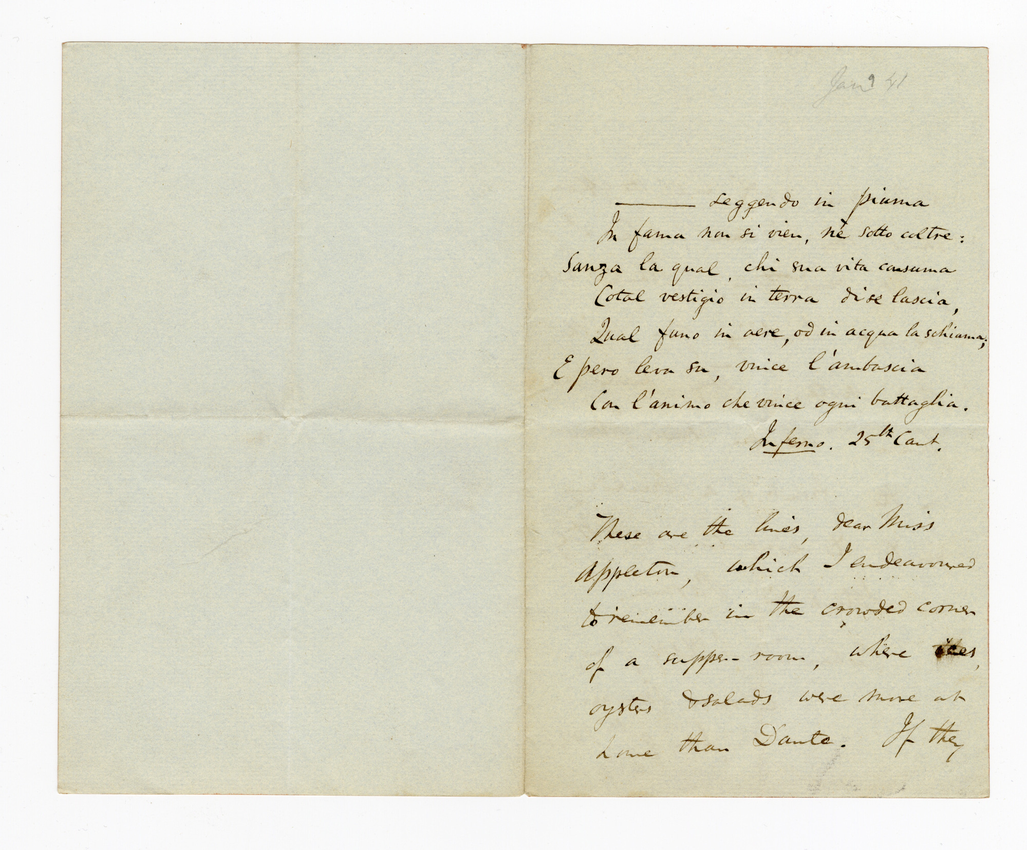 Manuscript letter