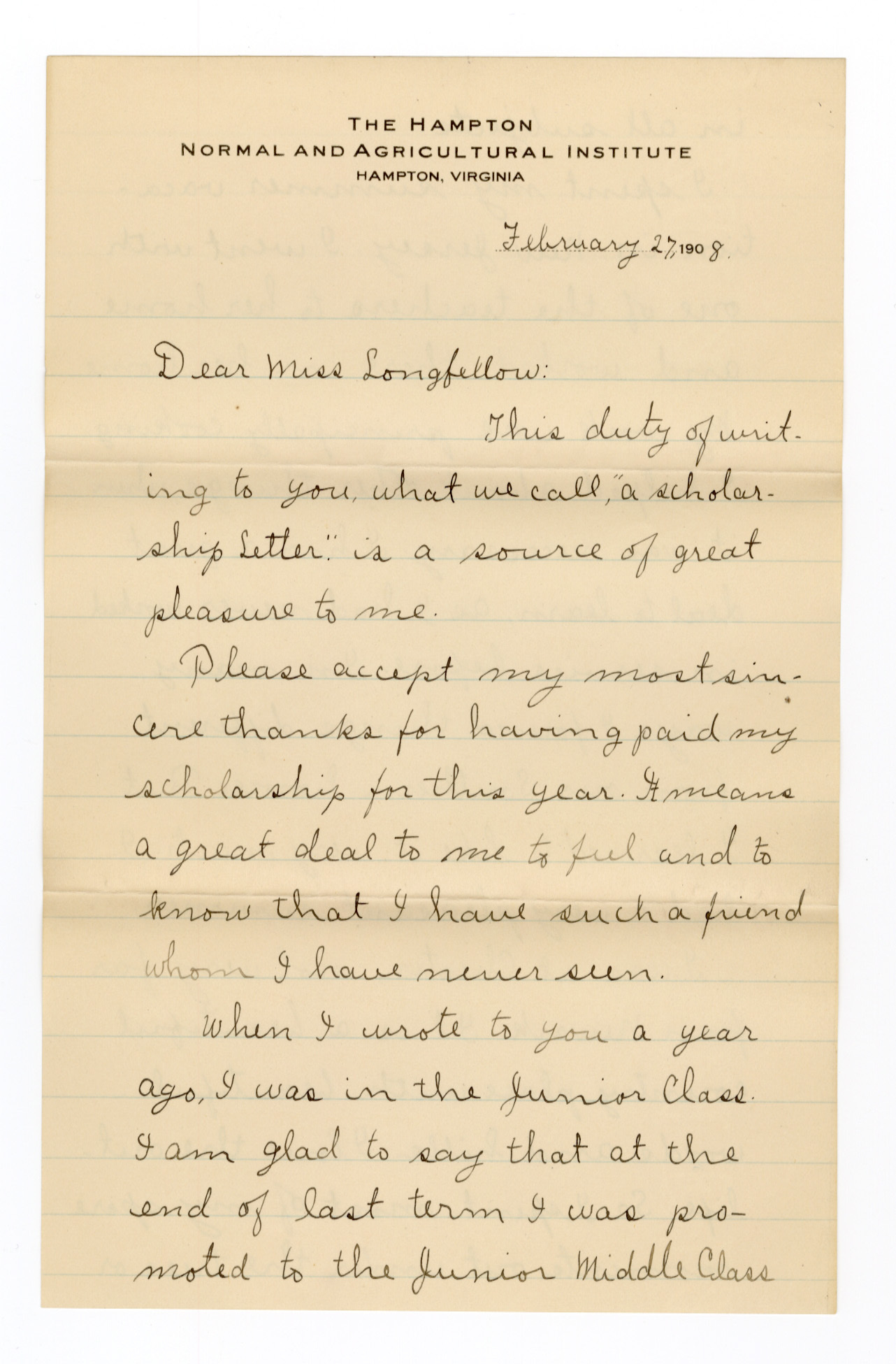 Manuscript letter