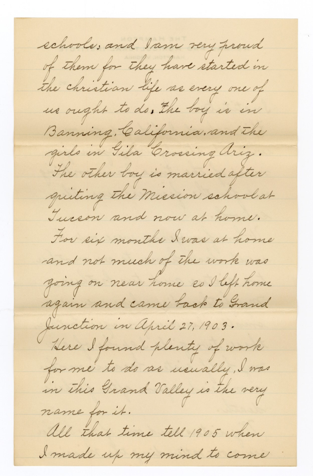 Manuscript letter