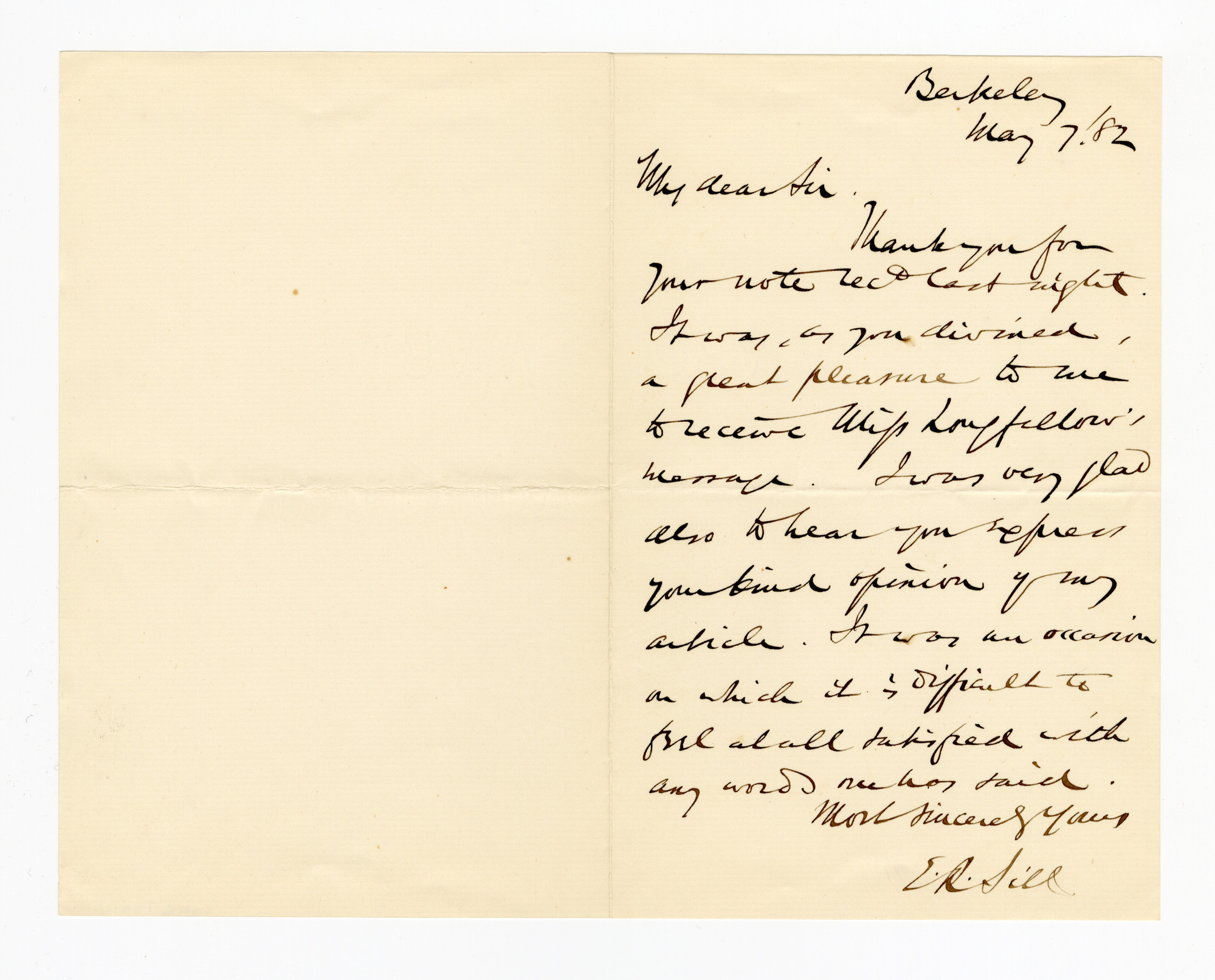 Manuscript letter