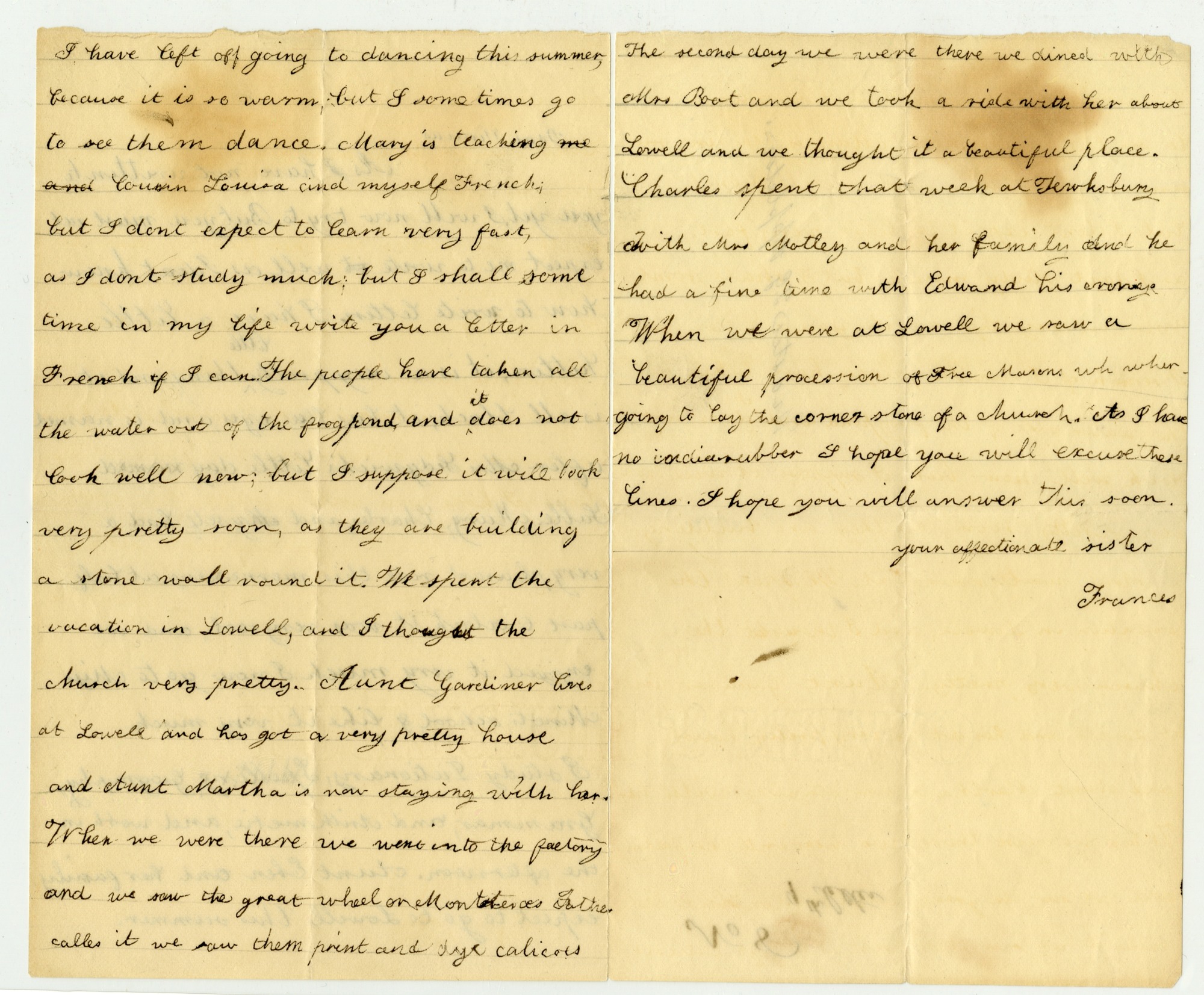 Manuscript letter